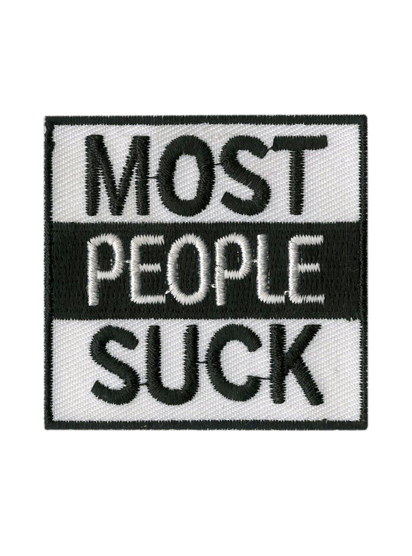 Most People Suck Iron-On Patch, , hi-res