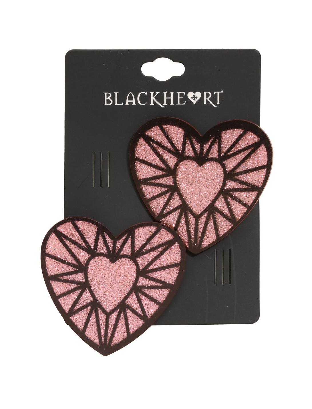 Blackheart Pink Diamond Hair Clip Set, , hi-res