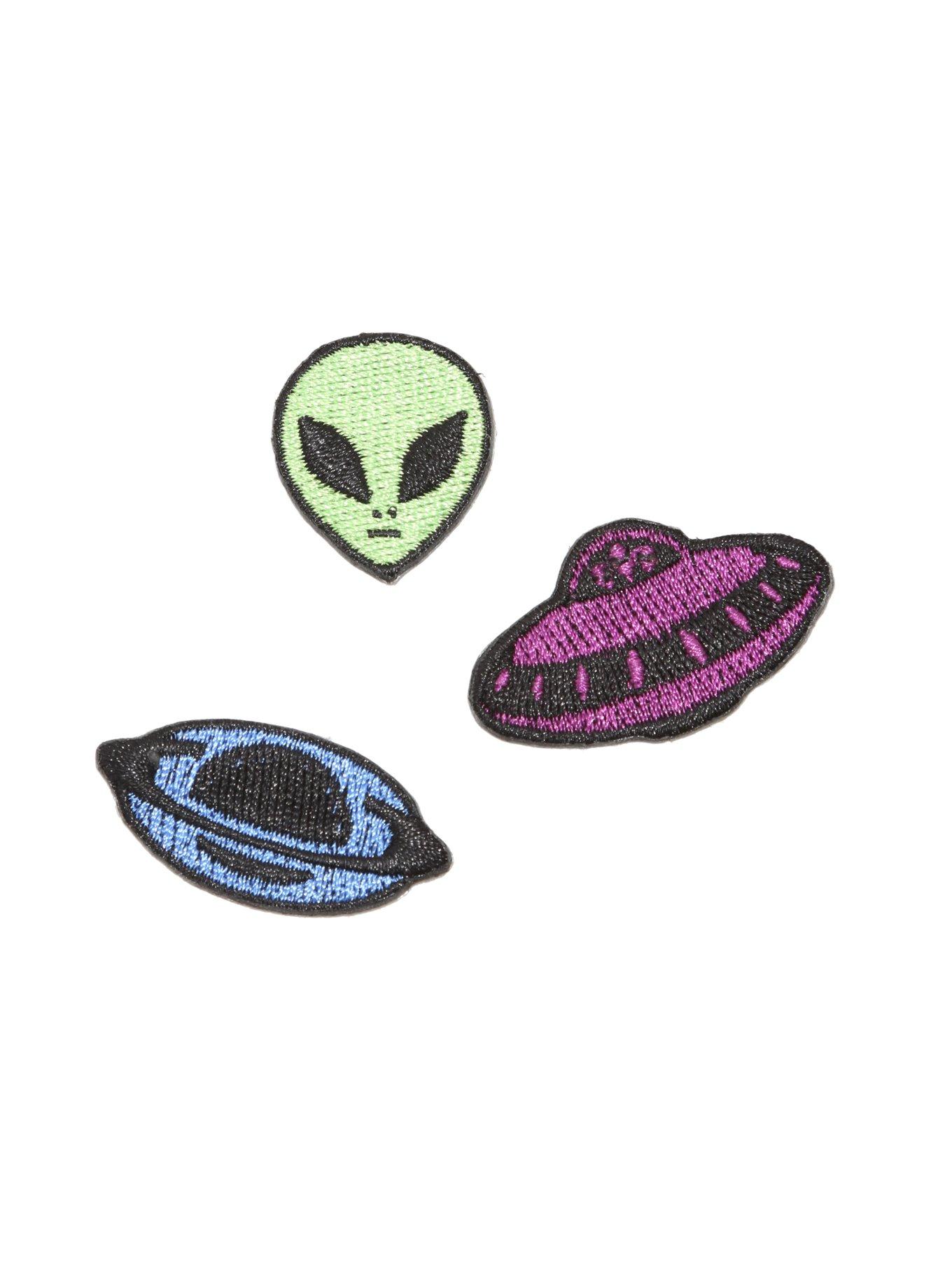 Alien Iron-On Patch Set, , hi-res