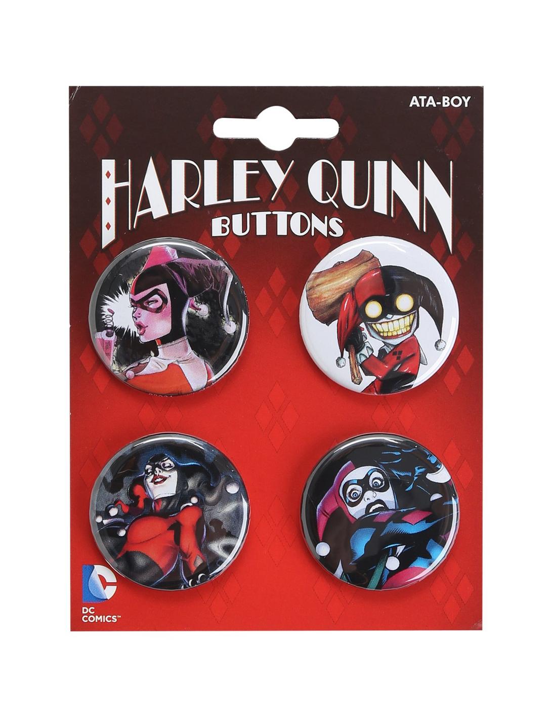 DC Comics Harley Quinn Faces Pin Set, , hi-res