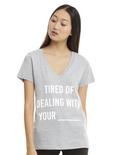 Tired Of Dealing Girls T-Shirt, GREY, hi-res