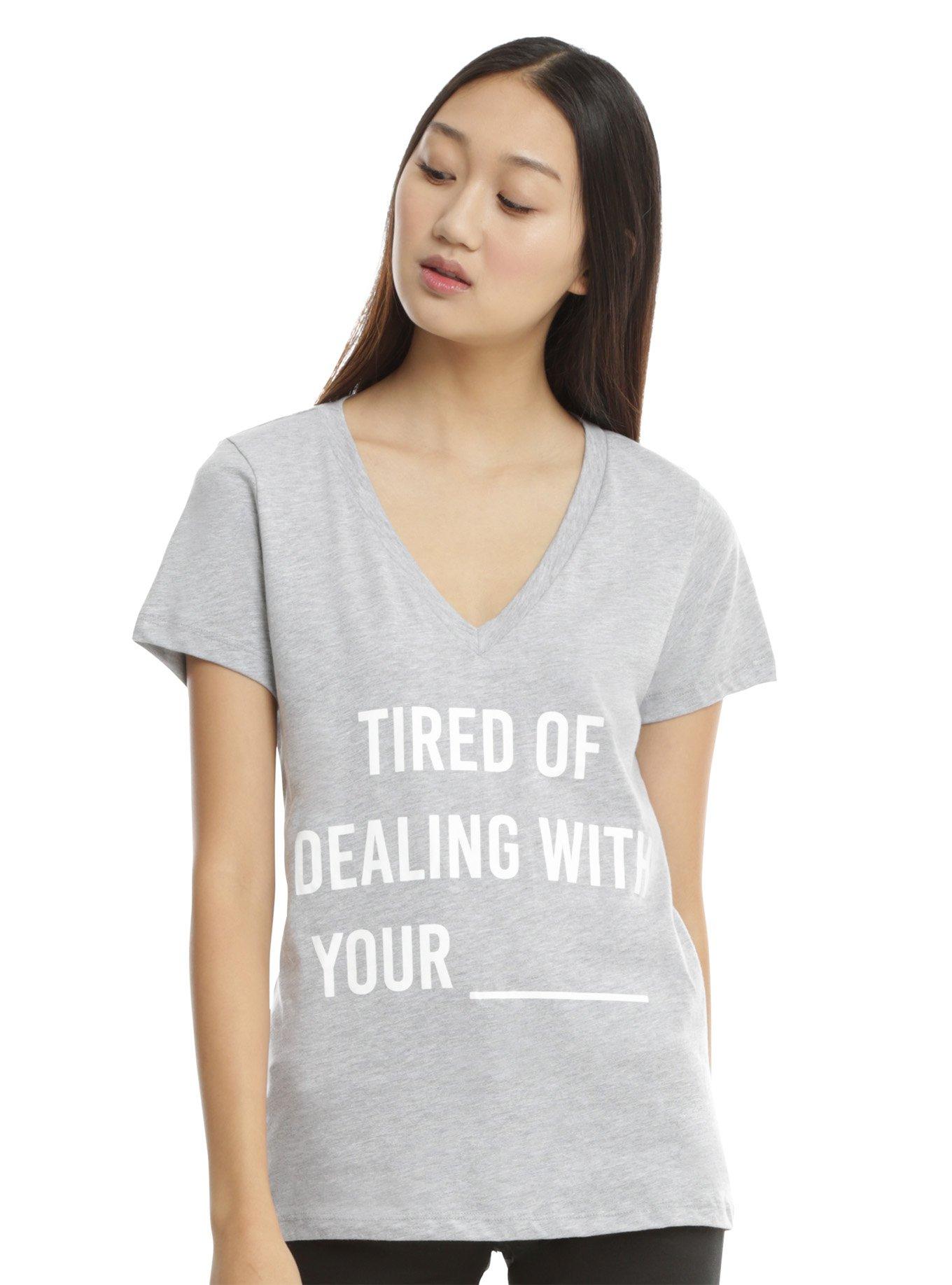 Tired Of Dealing Girls T-Shirt, GREY, hi-res