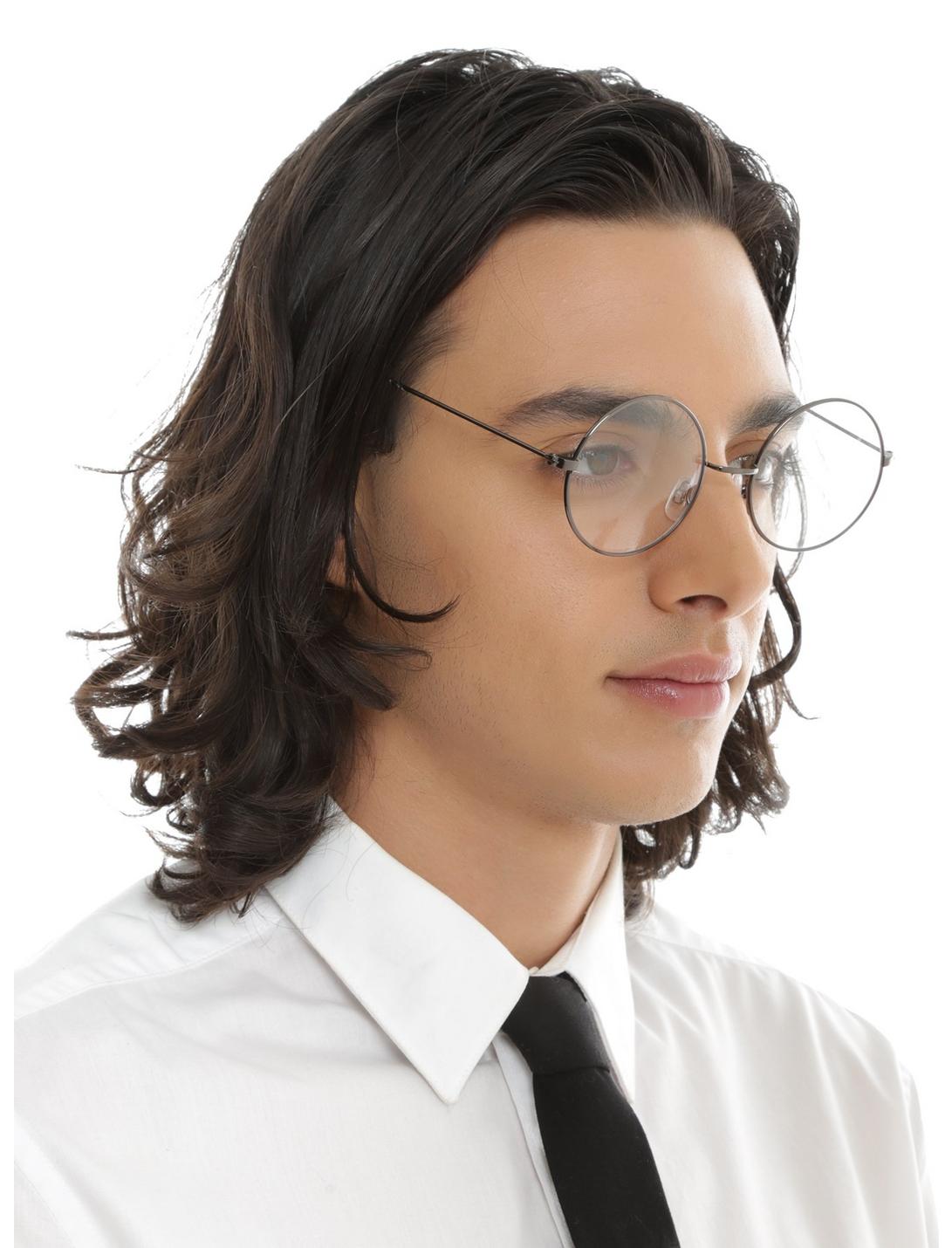 Clear Lens Wire Round Glasses, , hi-res