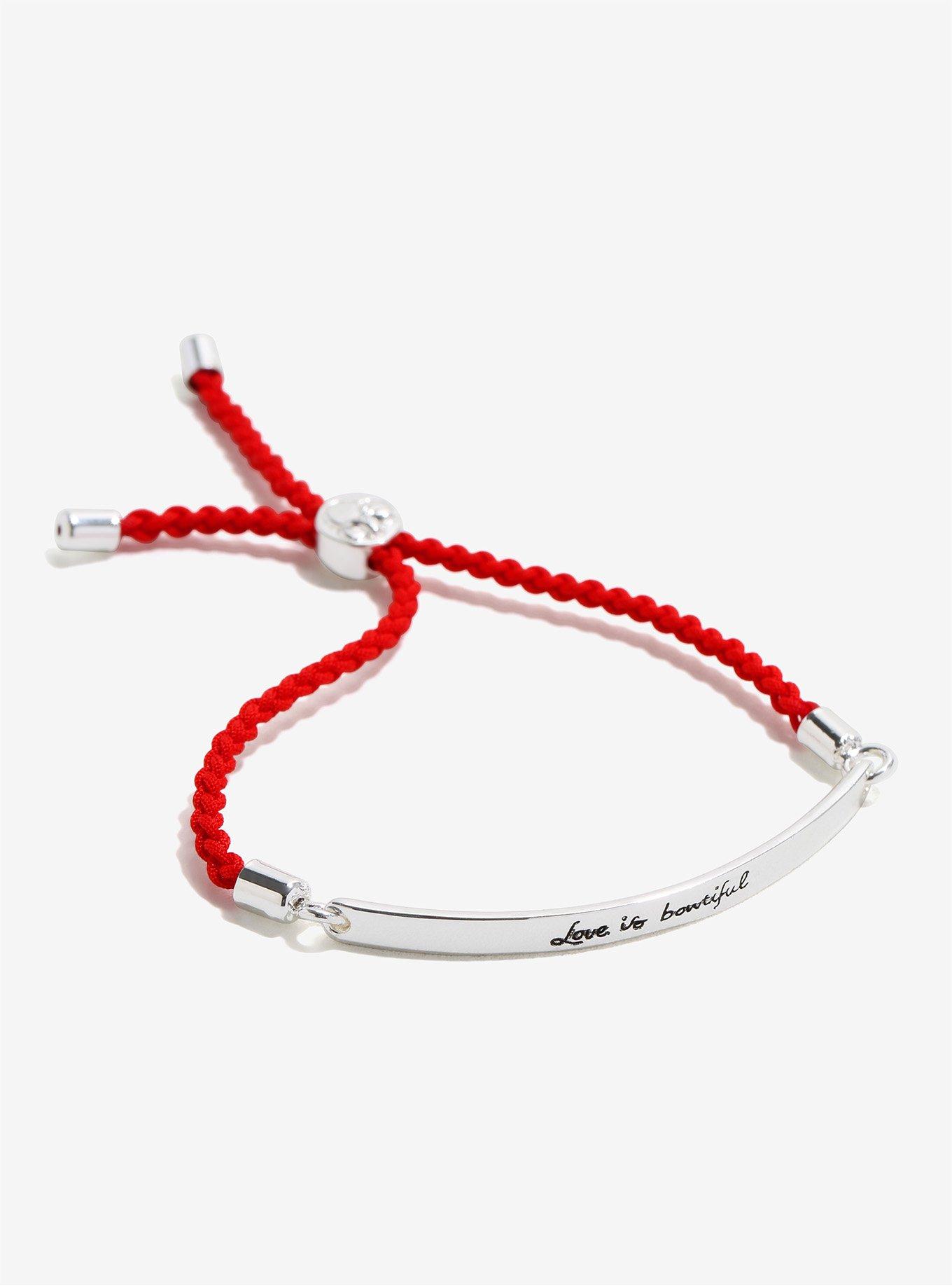 Disney Minnie Mouse Bowtiful Red Cord Bracelet, , hi-res