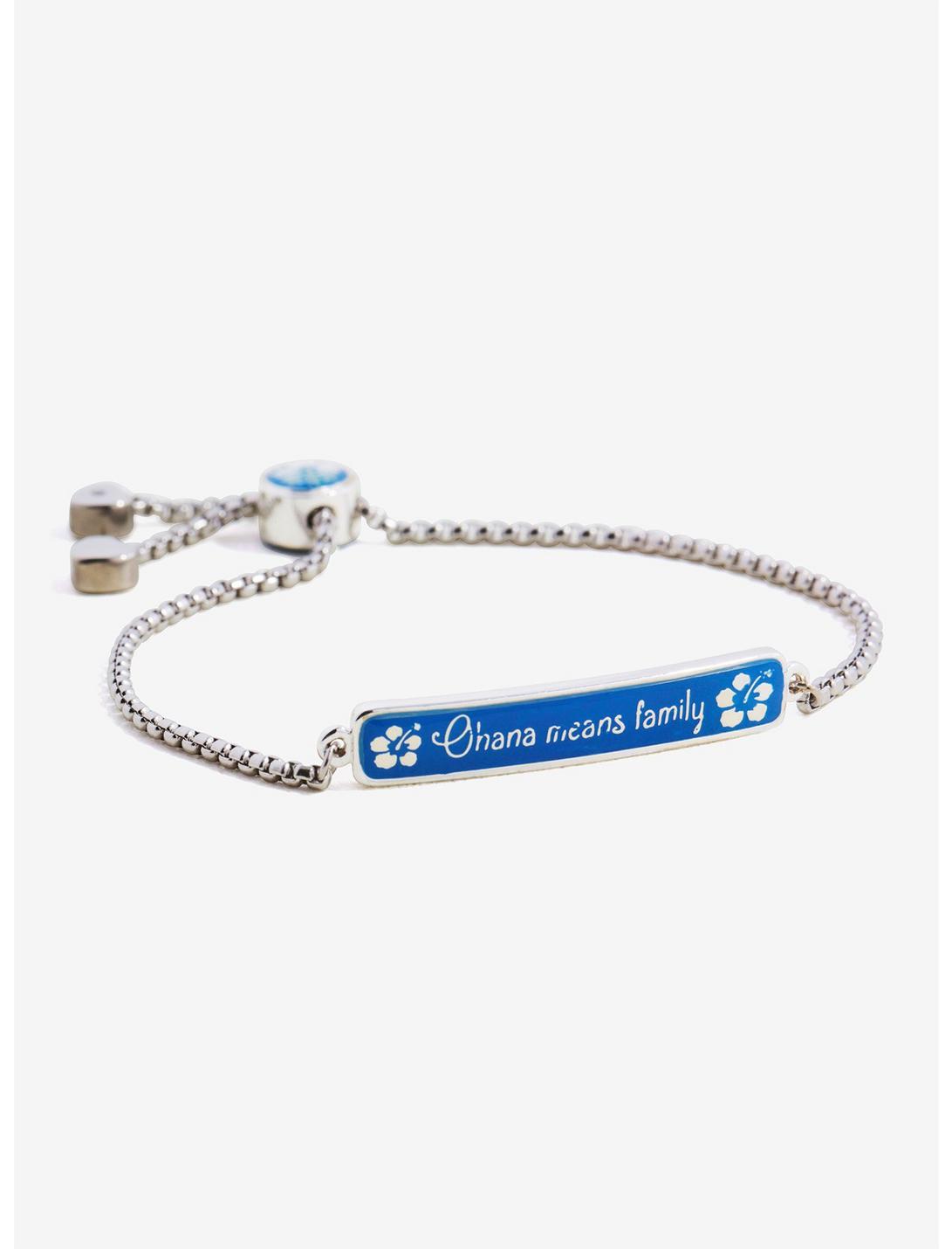 Disney Lilo & Stitch Ohana Metal Cord Bracelet, , hi-res