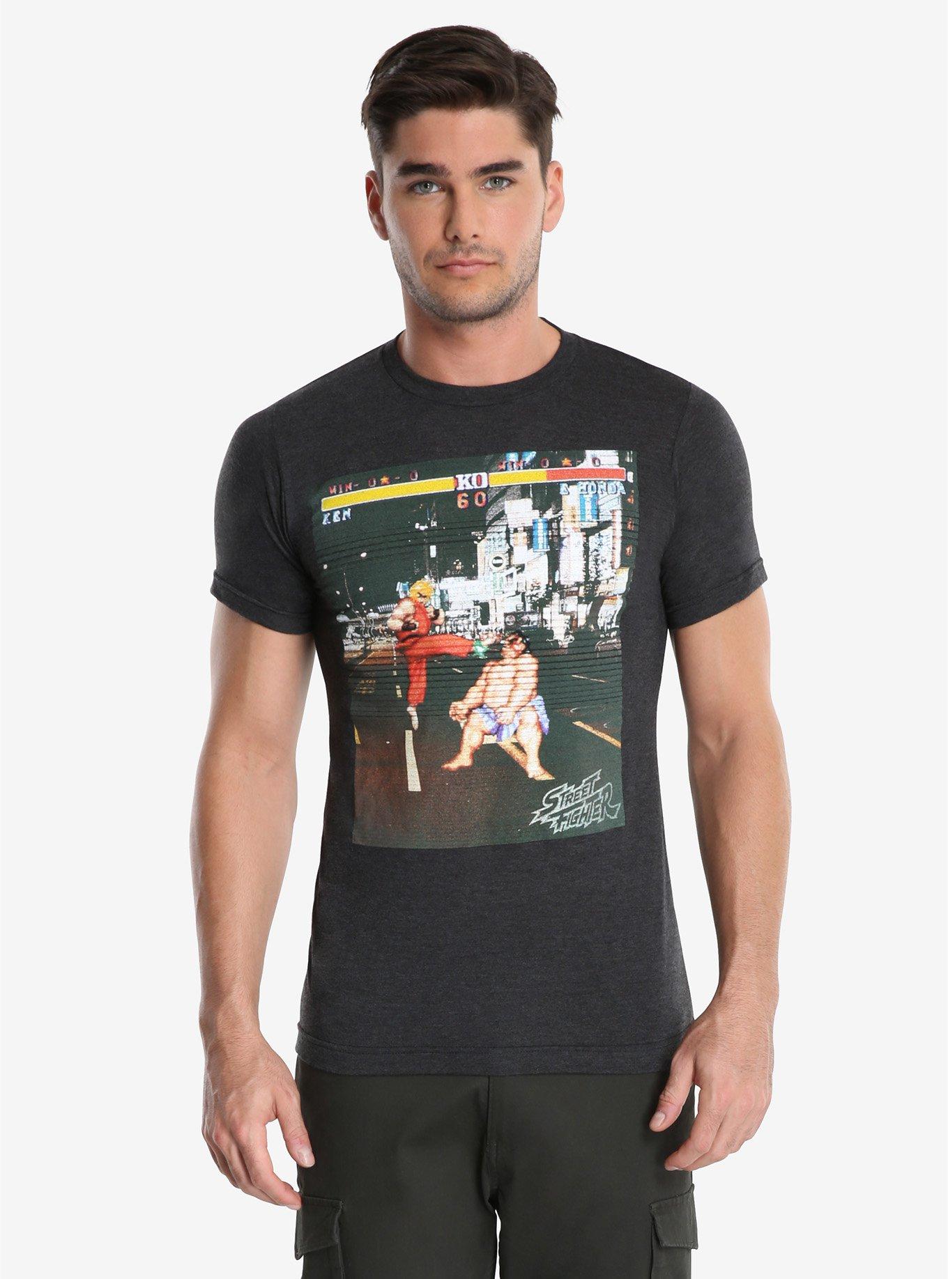 Street Fighter Photo T-Shirt, GREY, hi-res