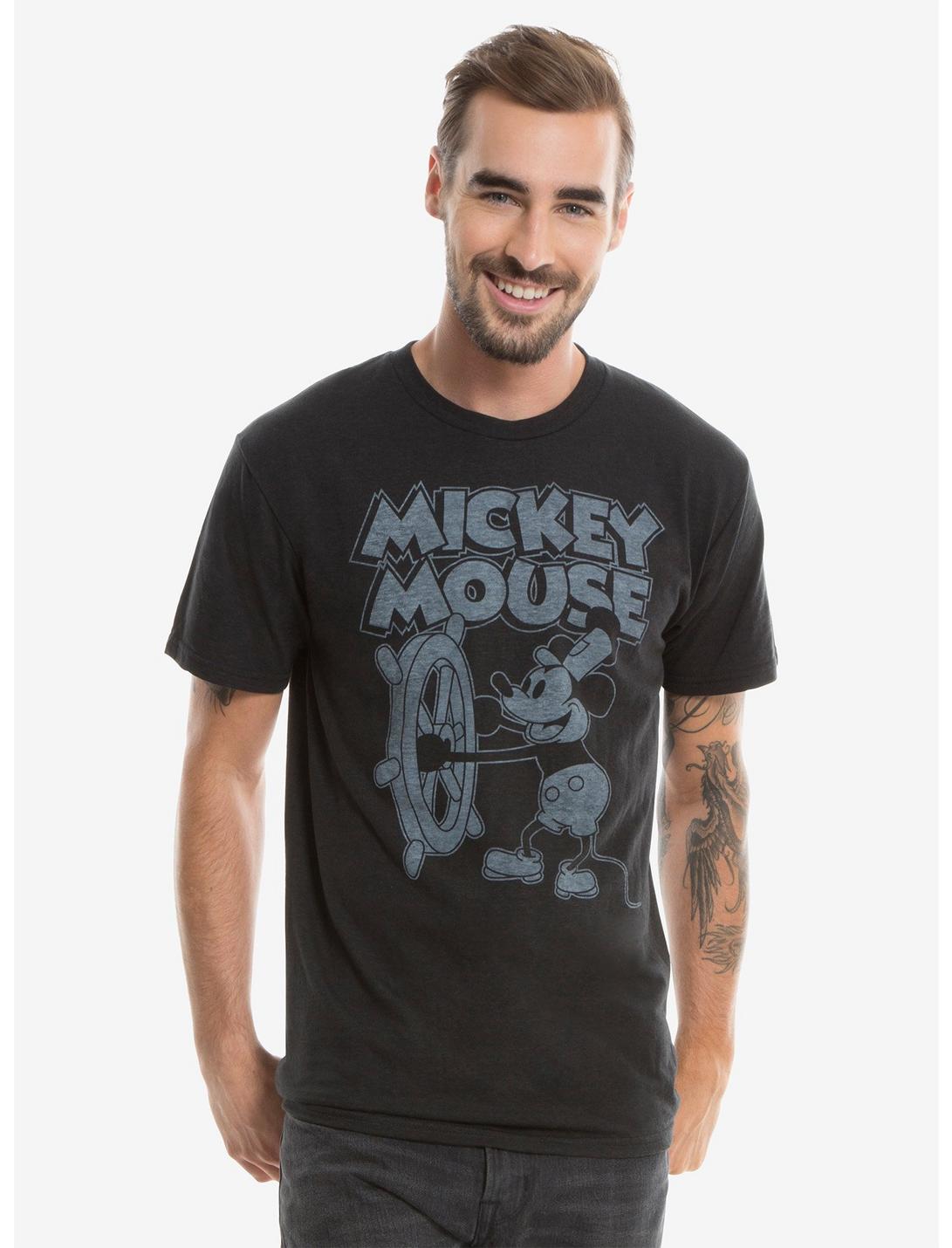 Disney Mickey Mouse Steamboat Willie T-Shirt, BLACK, hi-res
