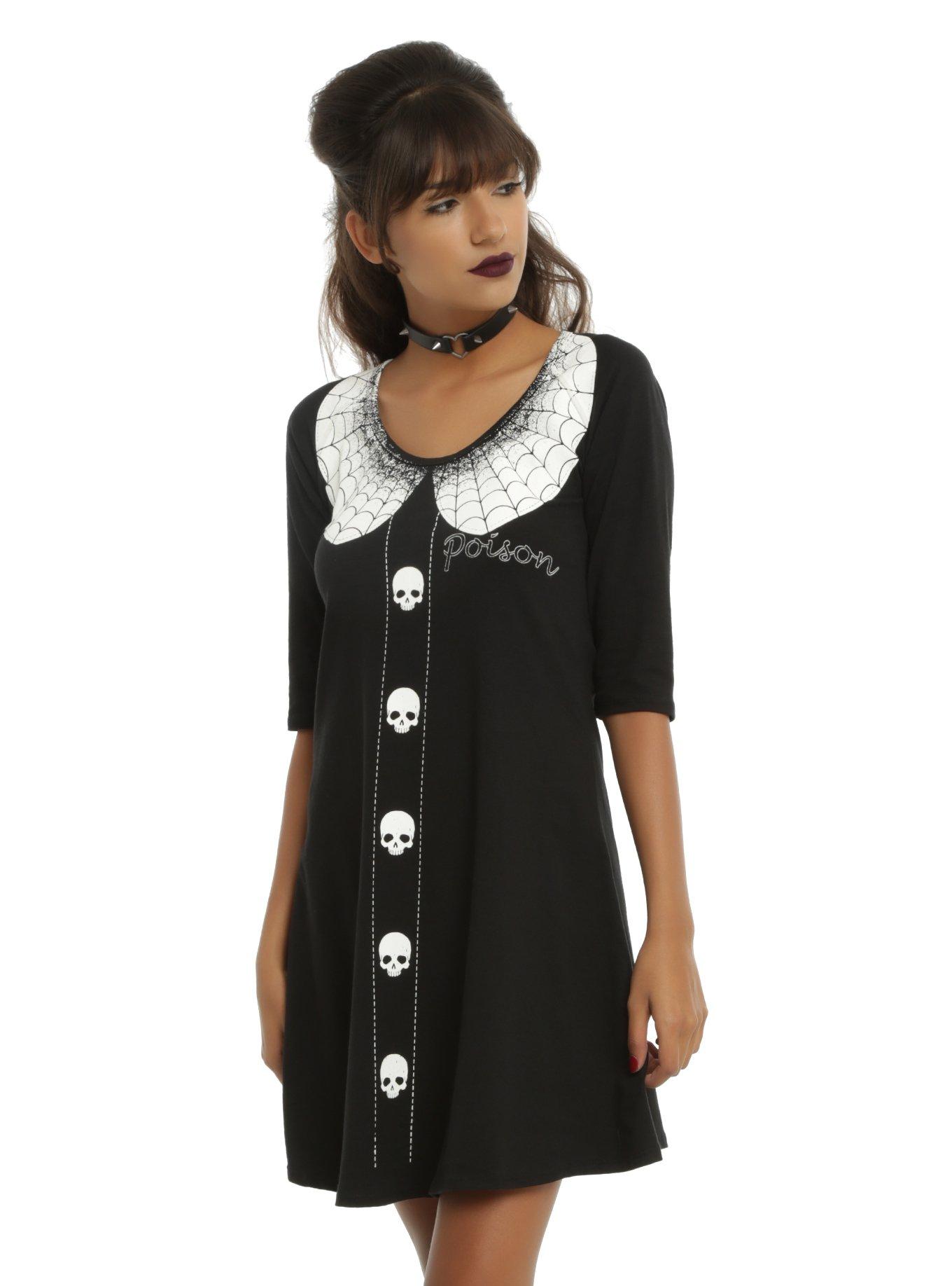 Kreepsville 666 Thursday's Poison Tunic Dress, BLACK, hi-res