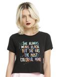 Plus Size Colorful Mind Girls Crop T-Shirt, BLACK, hi-res