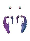 Blackheart Anodized Wing Tunnel Earring Set, , hi-res