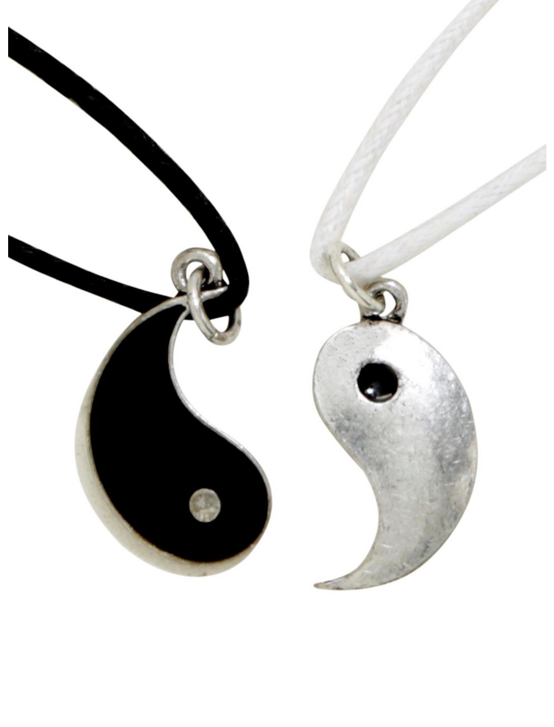 Blackheart Yin-Yang Best Friend Cord Necklace Set, , hi-res