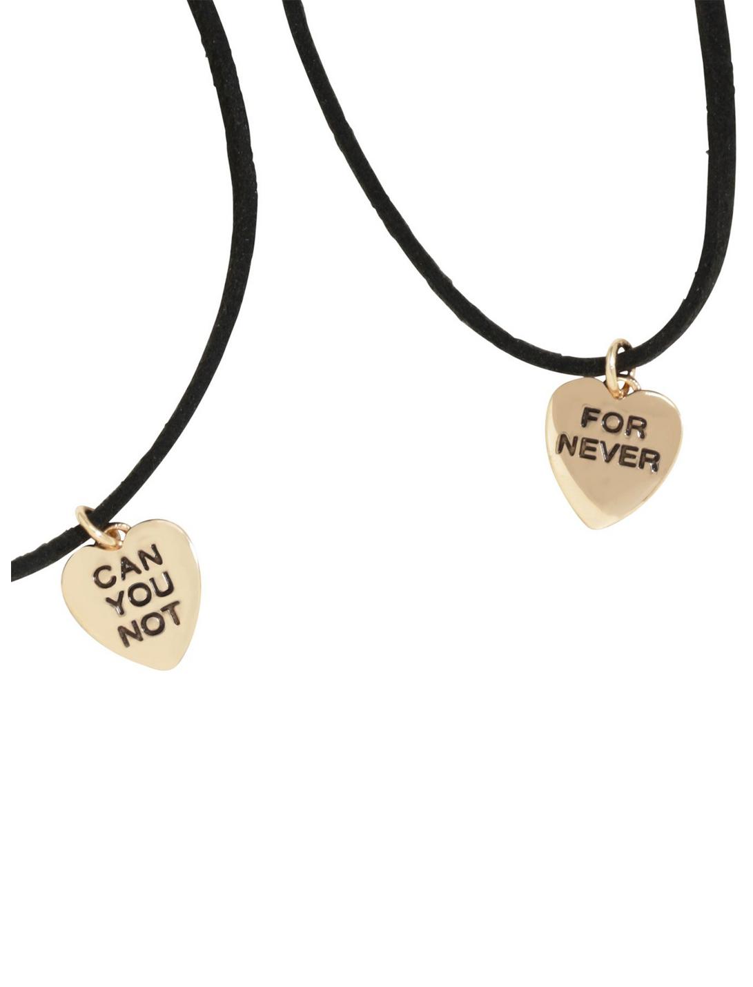 Blackheart Rose Gold For Never Black Cord Necklace Set, , hi-res
