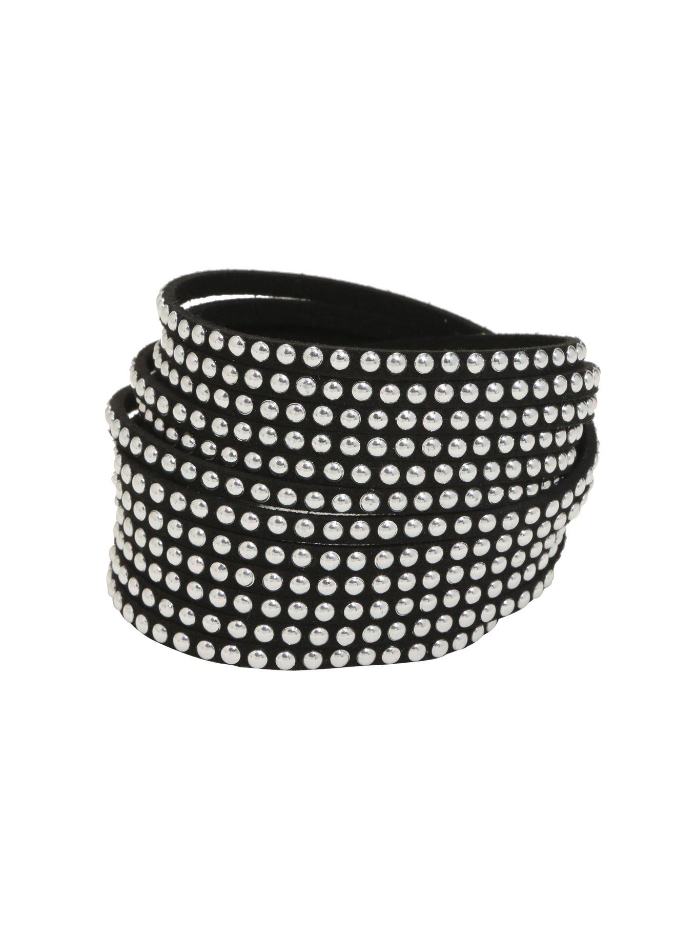 Blackheart Studded Wrap Bracelet, , hi-res
