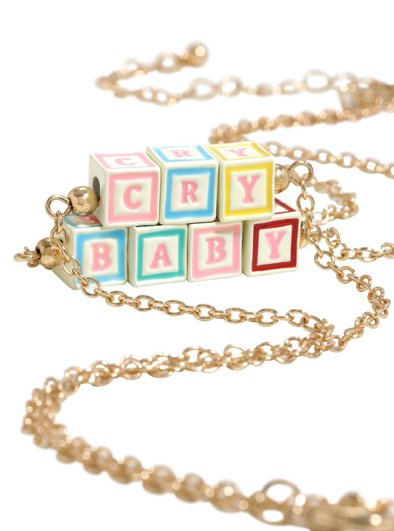 Melanie Martinez Cry Baby Block Letter Necklace Set, , hi-res