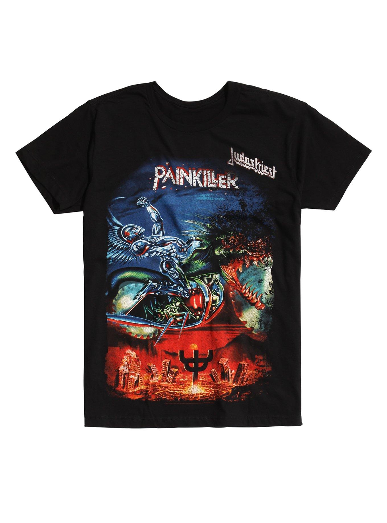 Judas Priest Painkiller Distressed T-Shirt, BLACK, hi-res