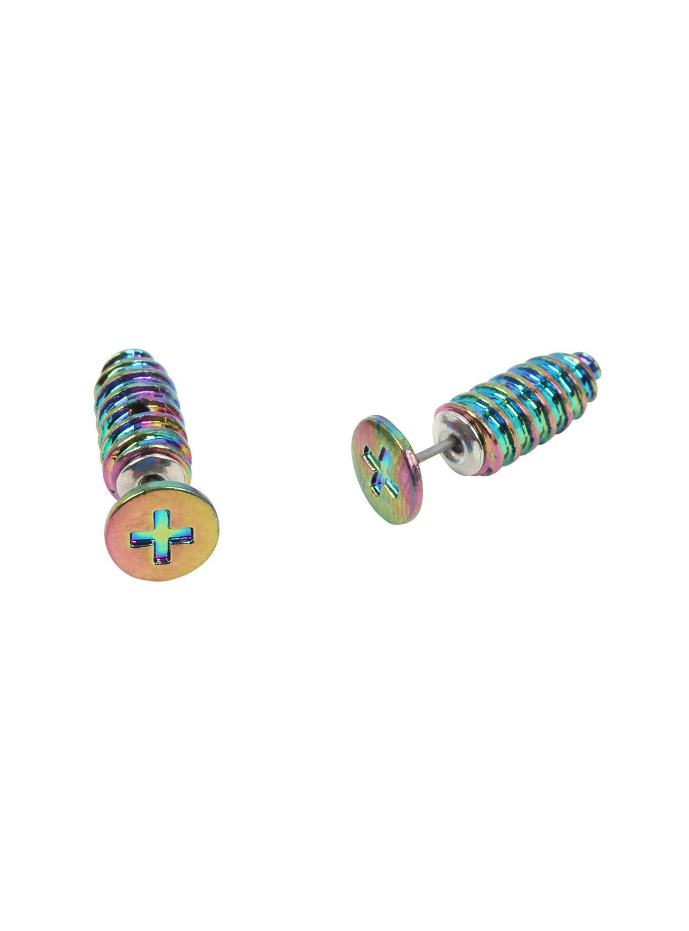 Blackheart Anodized Screw Tunnel Earring Set Hot Topic