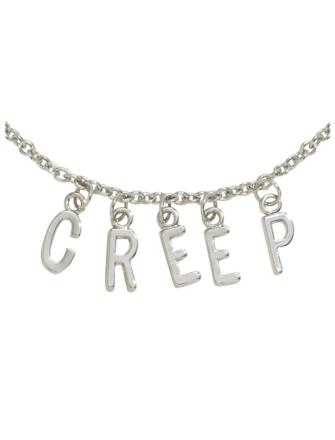 Blackheart Creep Hanging Letters Necklace, , hi-res