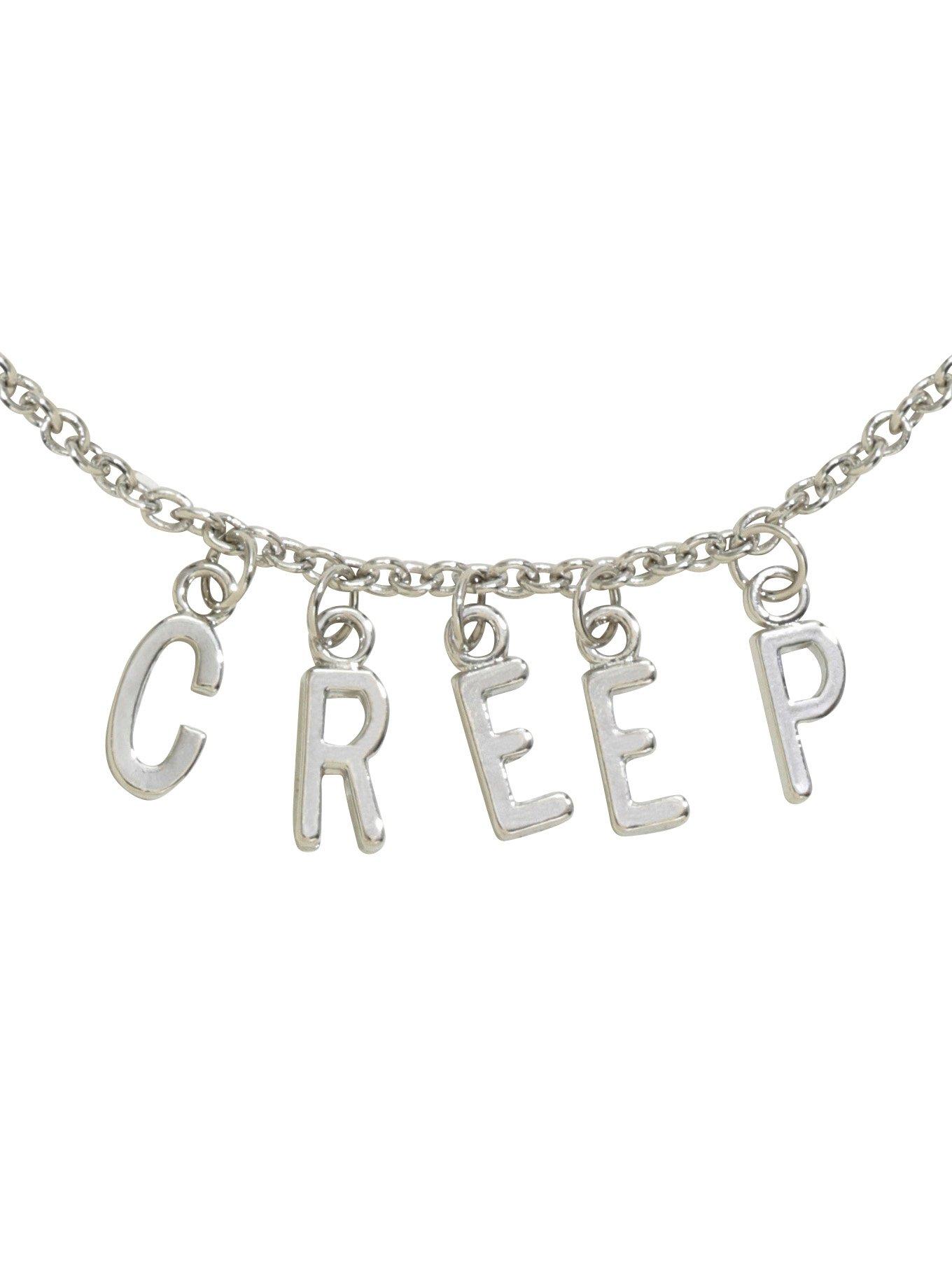 Blackheart Creep Hanging Letters Necklace, , hi-res