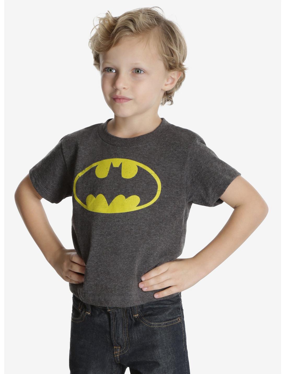 DC Comics Batman Simple Logo Toddler Tee, HEATHER GREY, hi-res