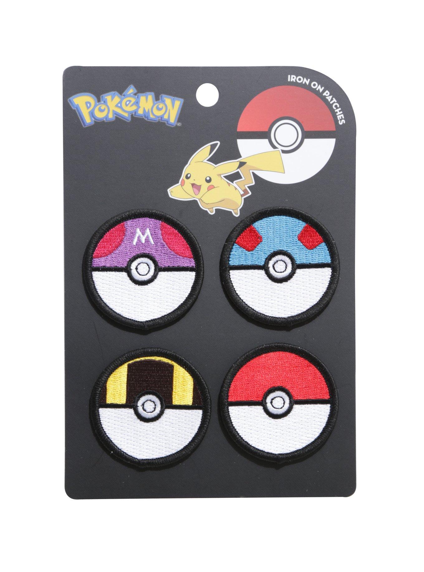 Loungefly Pokemon Poke Balls Iron-On Patches, , hi-res