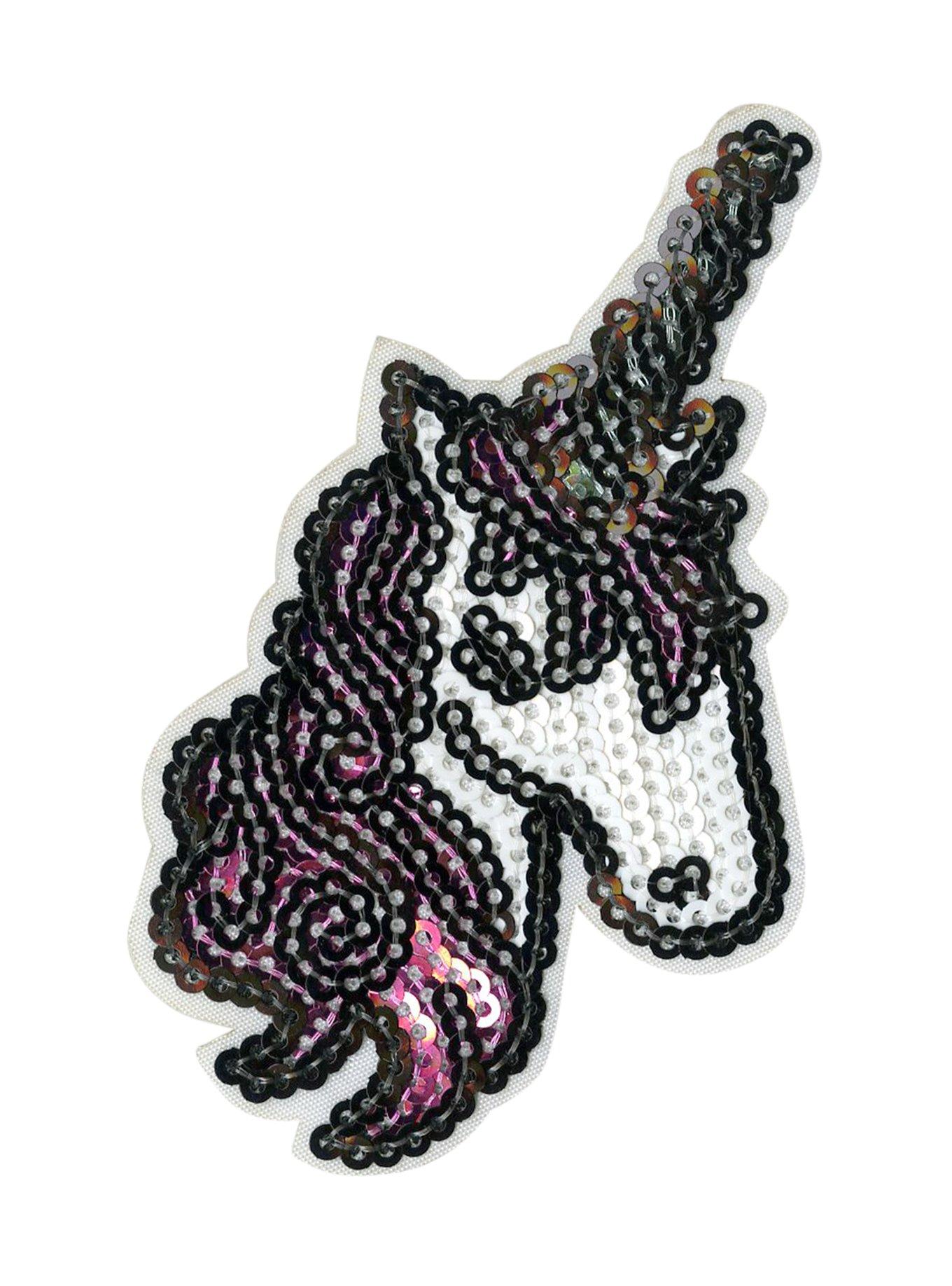 Sequin Unicorn Peel & Stick Patch, , hi-res