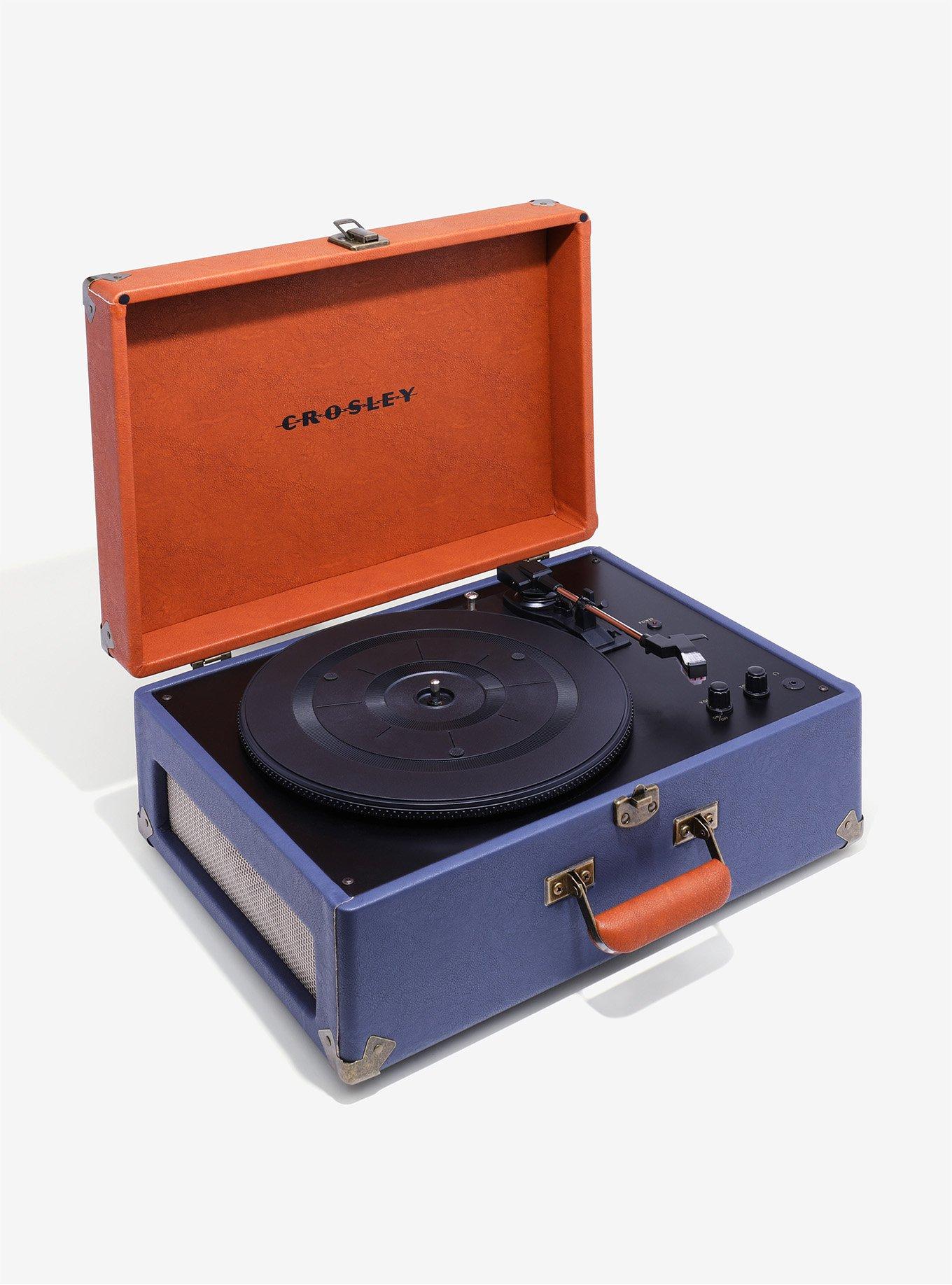 Crosley Keepsake Blue & Tan 3-Speed Portable USB Turntable, , hi-res