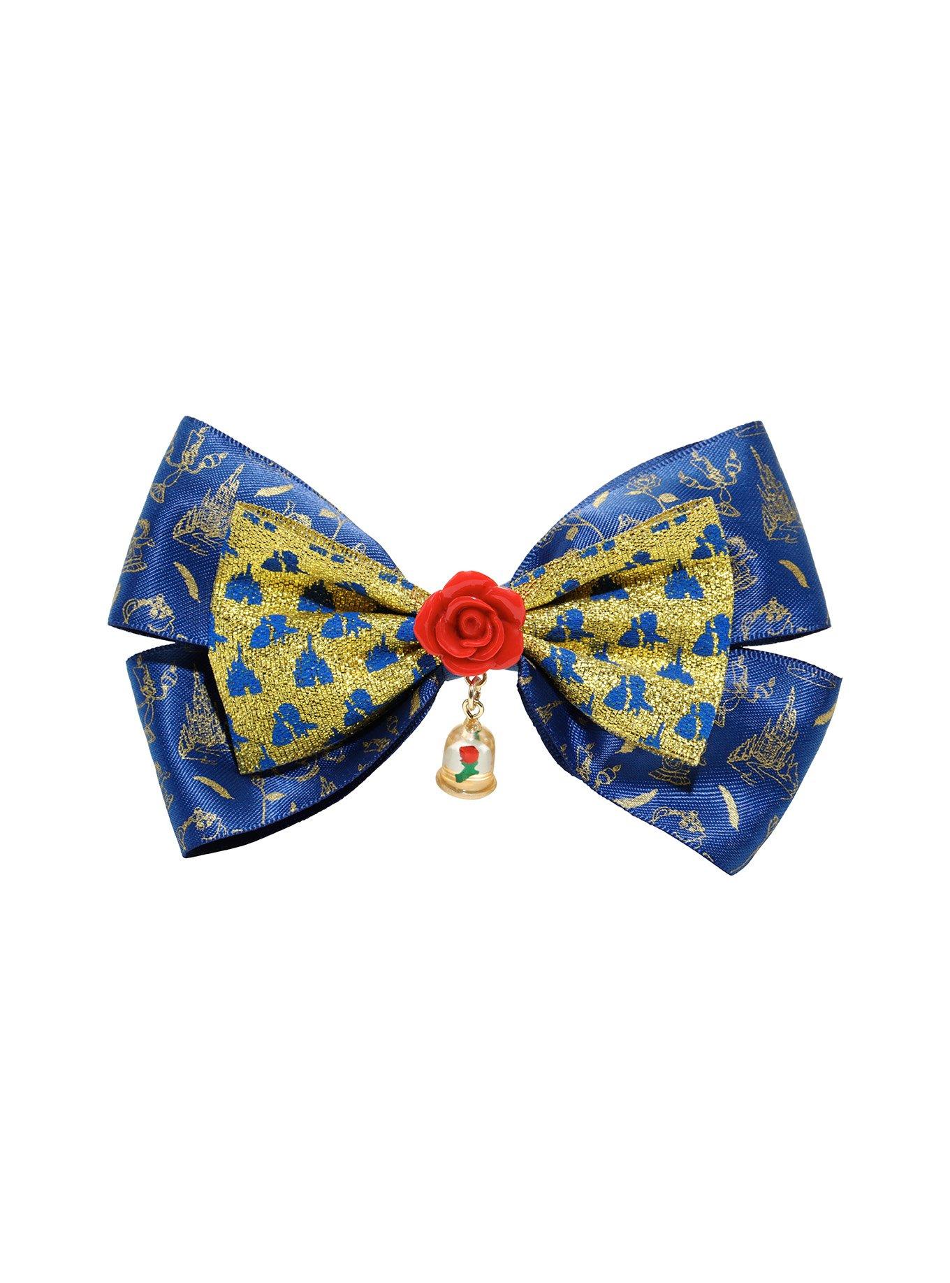 Disney Beauty And The Beast Enchanted Rose Hair Bow, , hi-res