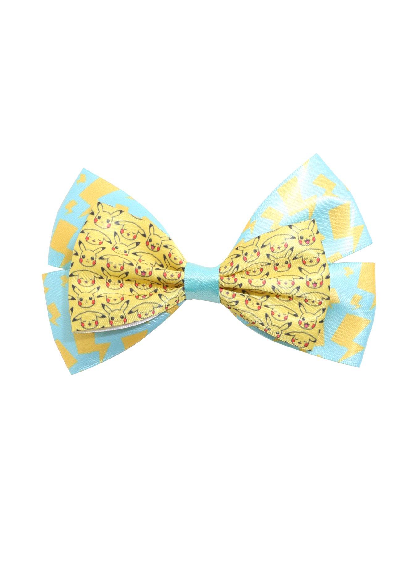 Pokemon Pikachu Print Hair Bow, , hi-res