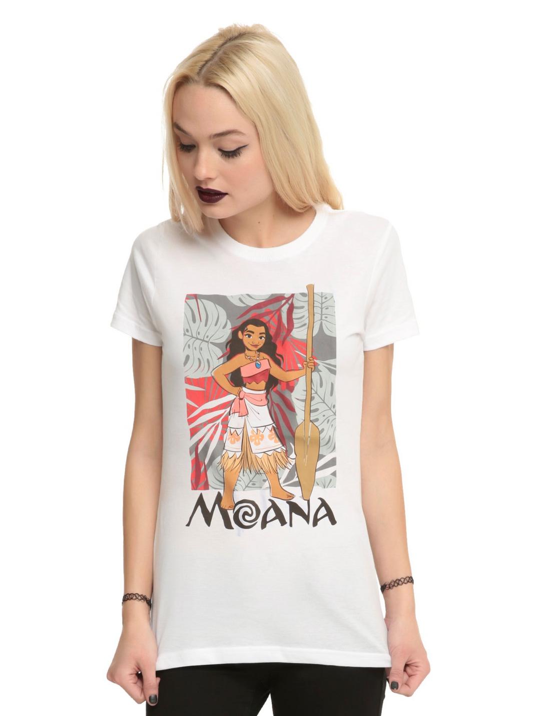 Disney Moana Paddle Pose Girls T-Shirt, WHITE, hi-res