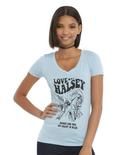 Halsey Blue Warped Rose Girls T-Shirt, LIGHT BLUE, hi-res