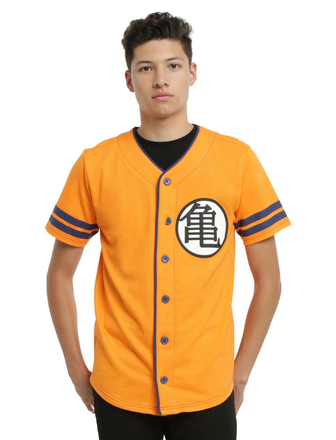 Dragon Ball Z Kame Symbol Baseball Jersey, ORANGE, hi-res