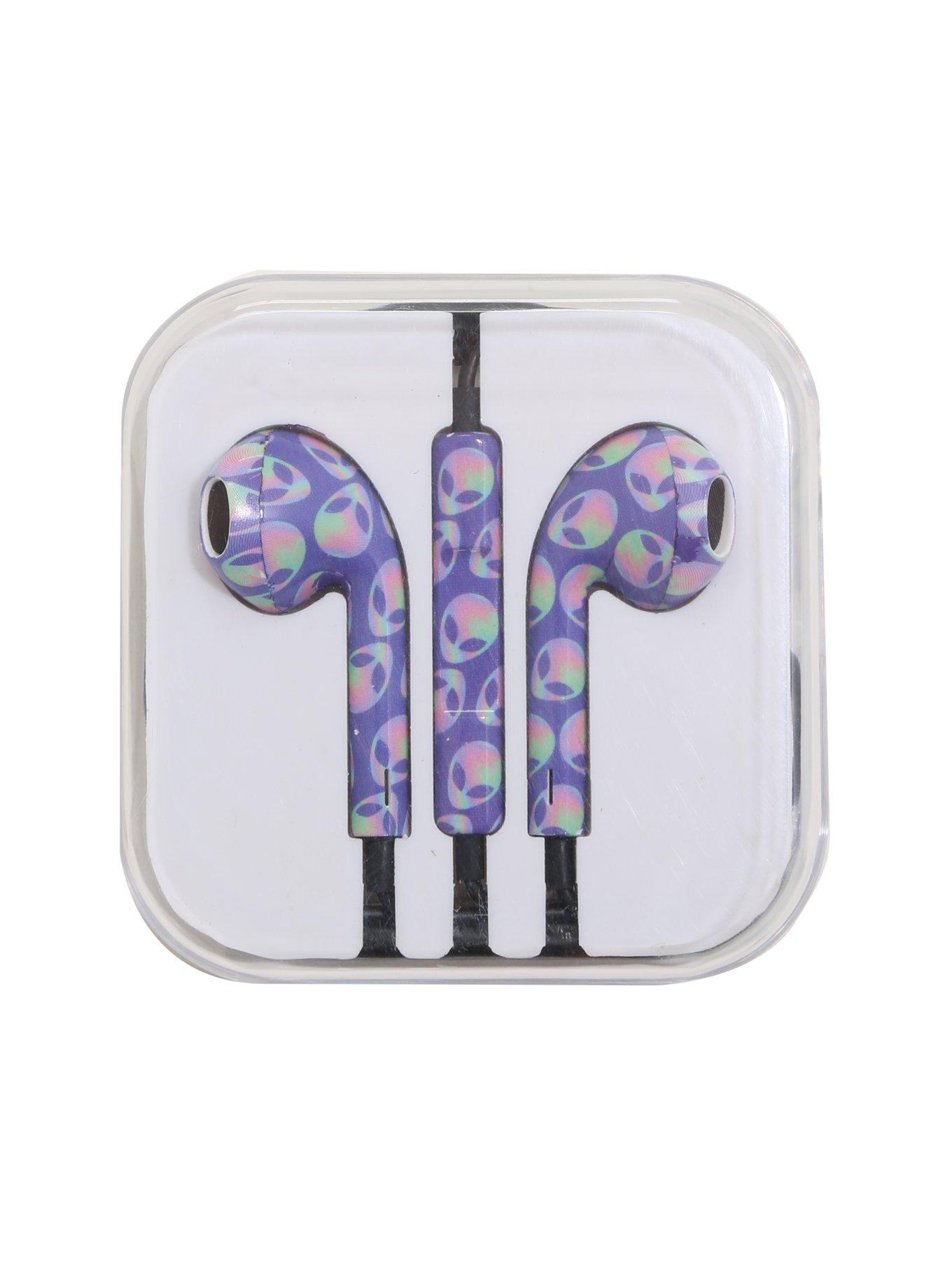Micase Tie-Dye Pastel Alien Print Earbuds, , hi-res
