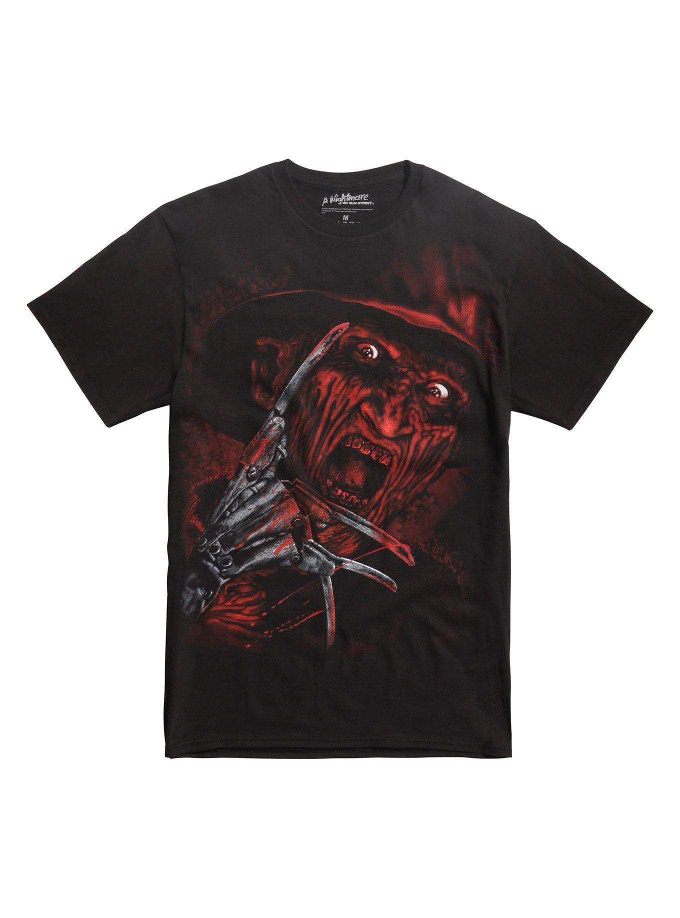 A Nightmare On Elm Street Freddy Face T-Shirt, BLACK, hi-res
