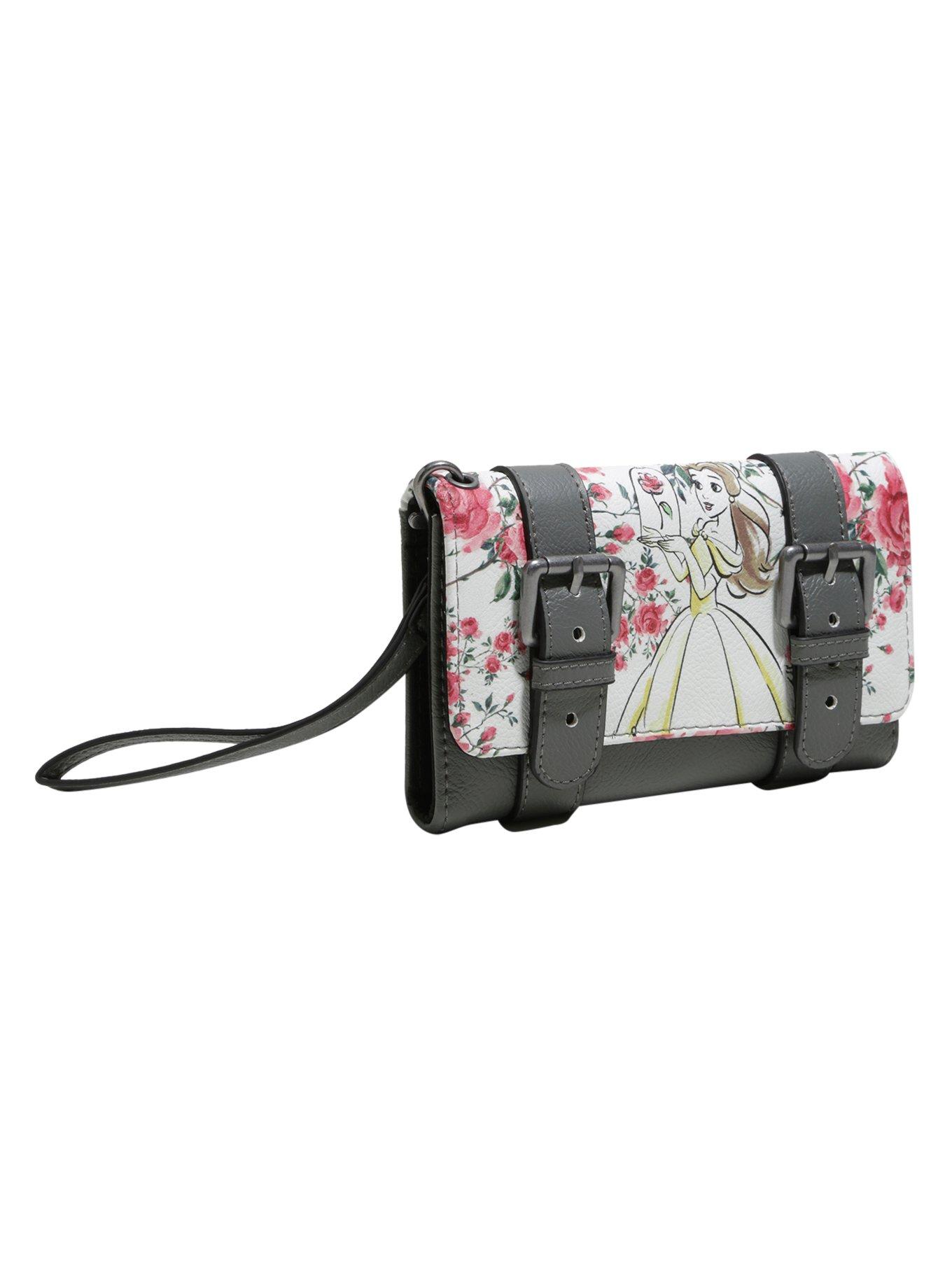 Loungefly Disney Beauty And The Beast Grey Double Buckle Flap Wallet, , hi-res