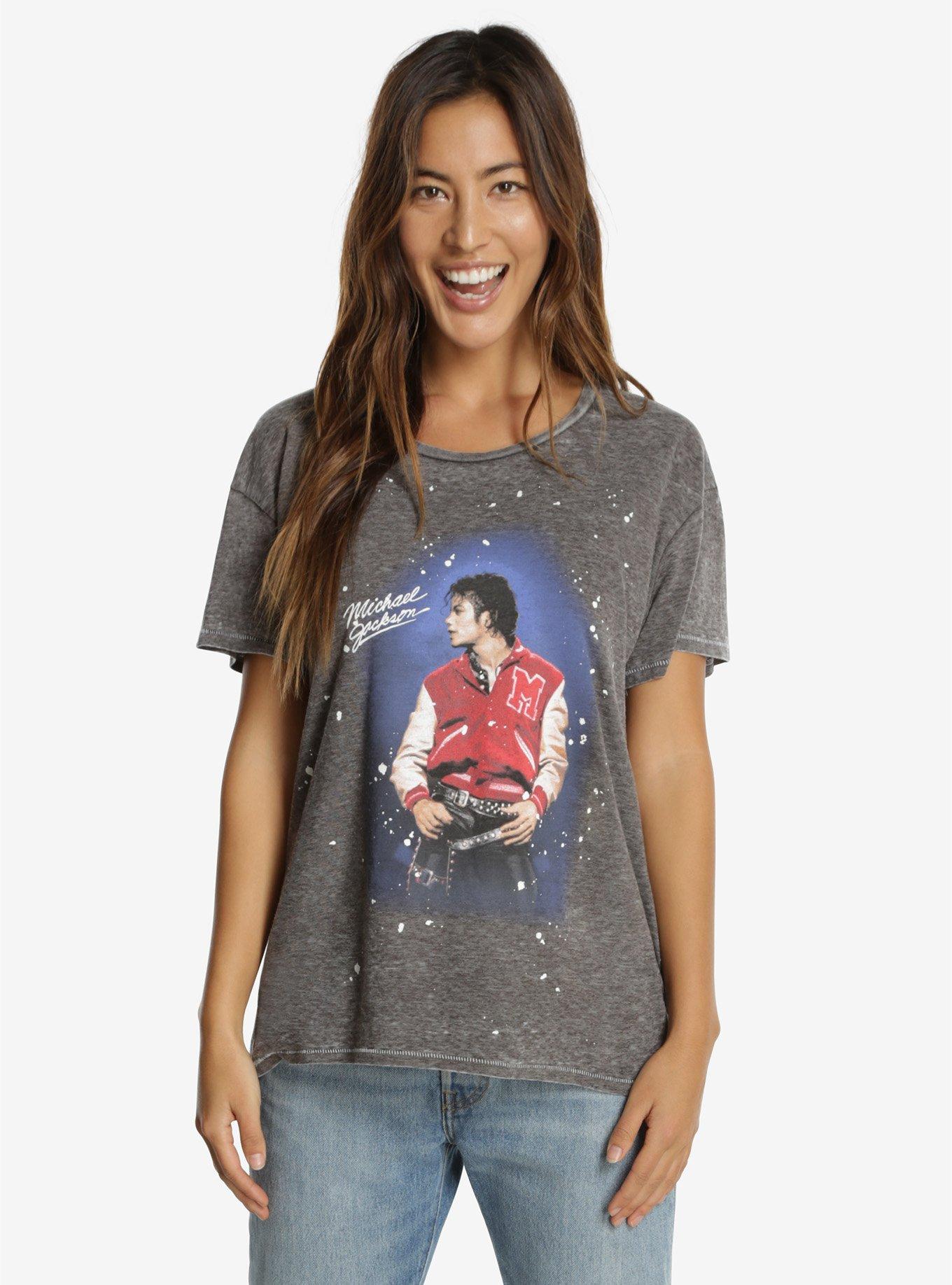 Junk Food Michael Jackson Womens Tee, BLACK, hi-res