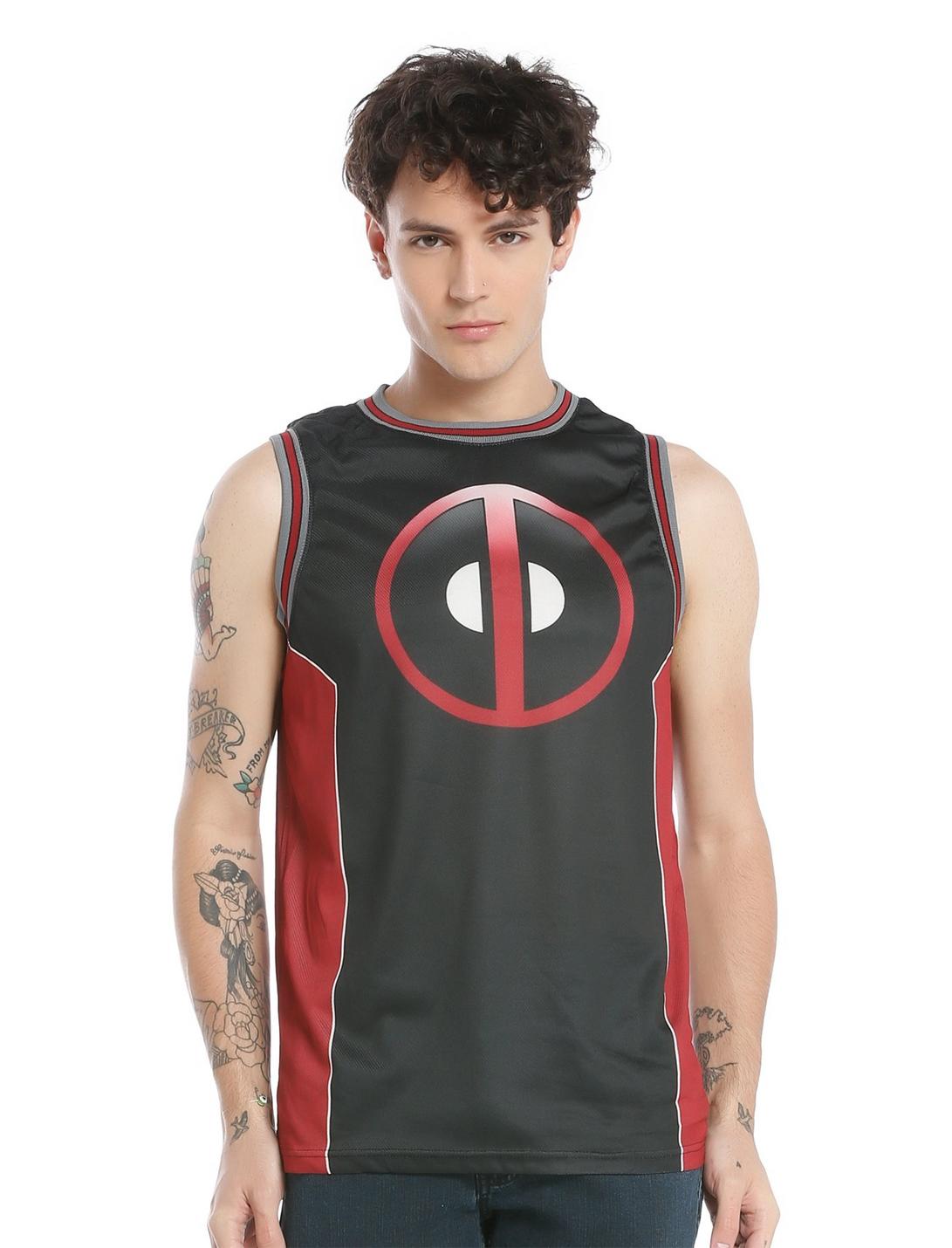 Marvel Deadpool Basketball Jersey, BLACK, hi-res