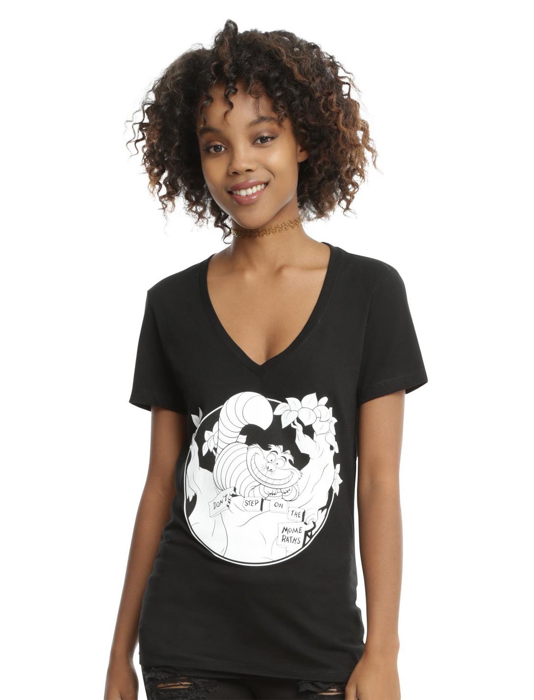 Disney Alice In Wonderland Chesire Cat Glow Girls T-Shirt, BLACK, hi-res