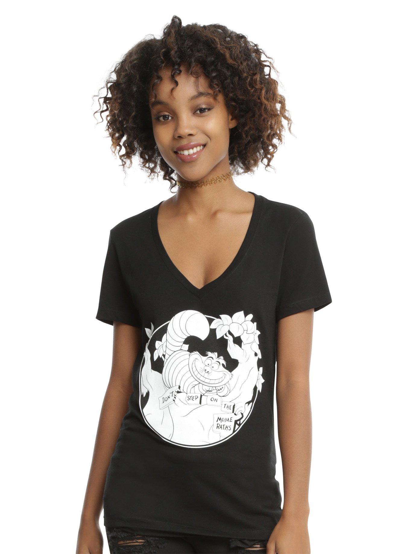 Disney Alice In Wonderland Chesire Cat Glow Girls T-Shirt, BLACK, hi-res