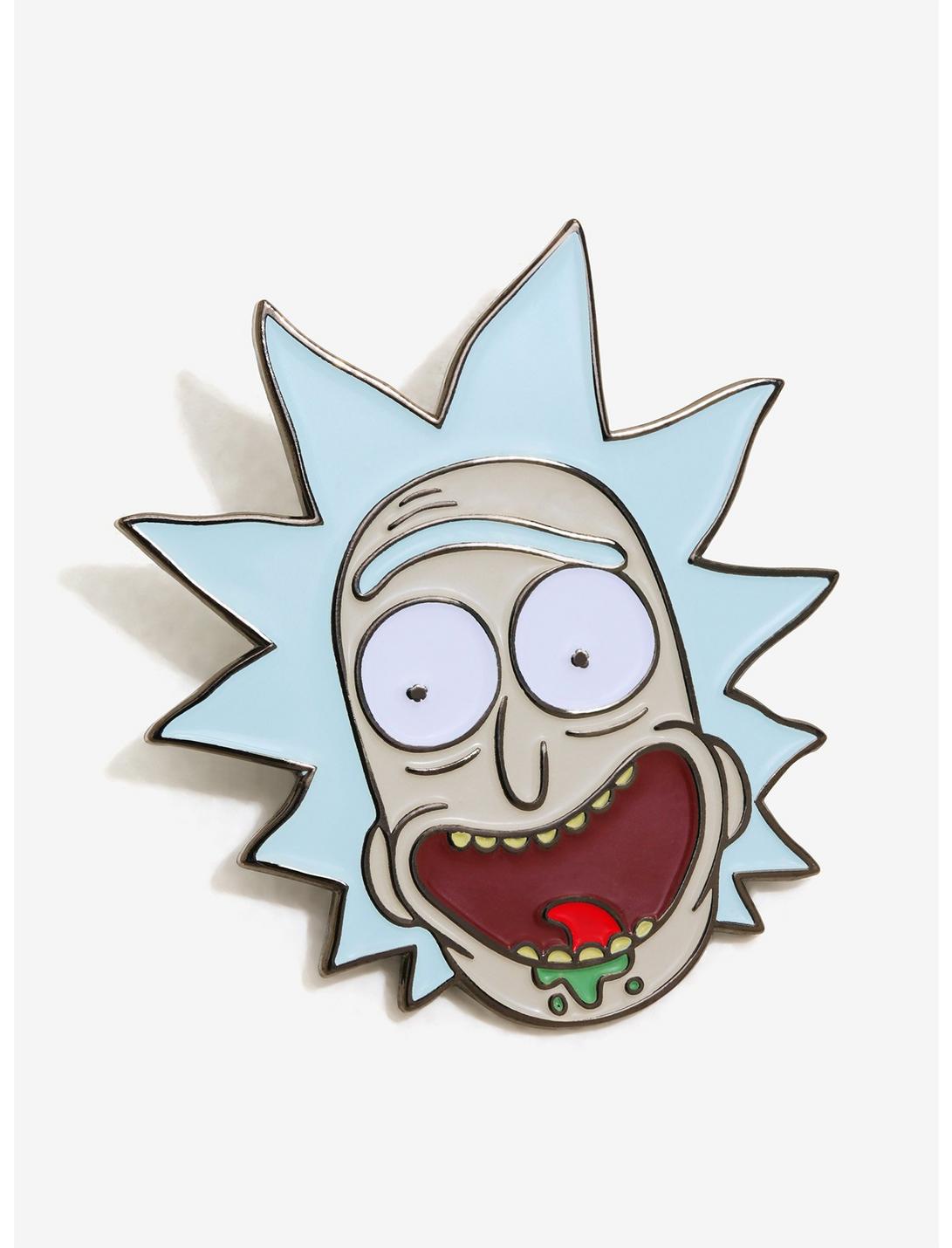 Rick And Morty Rick Face Enamel Pin, , hi-res