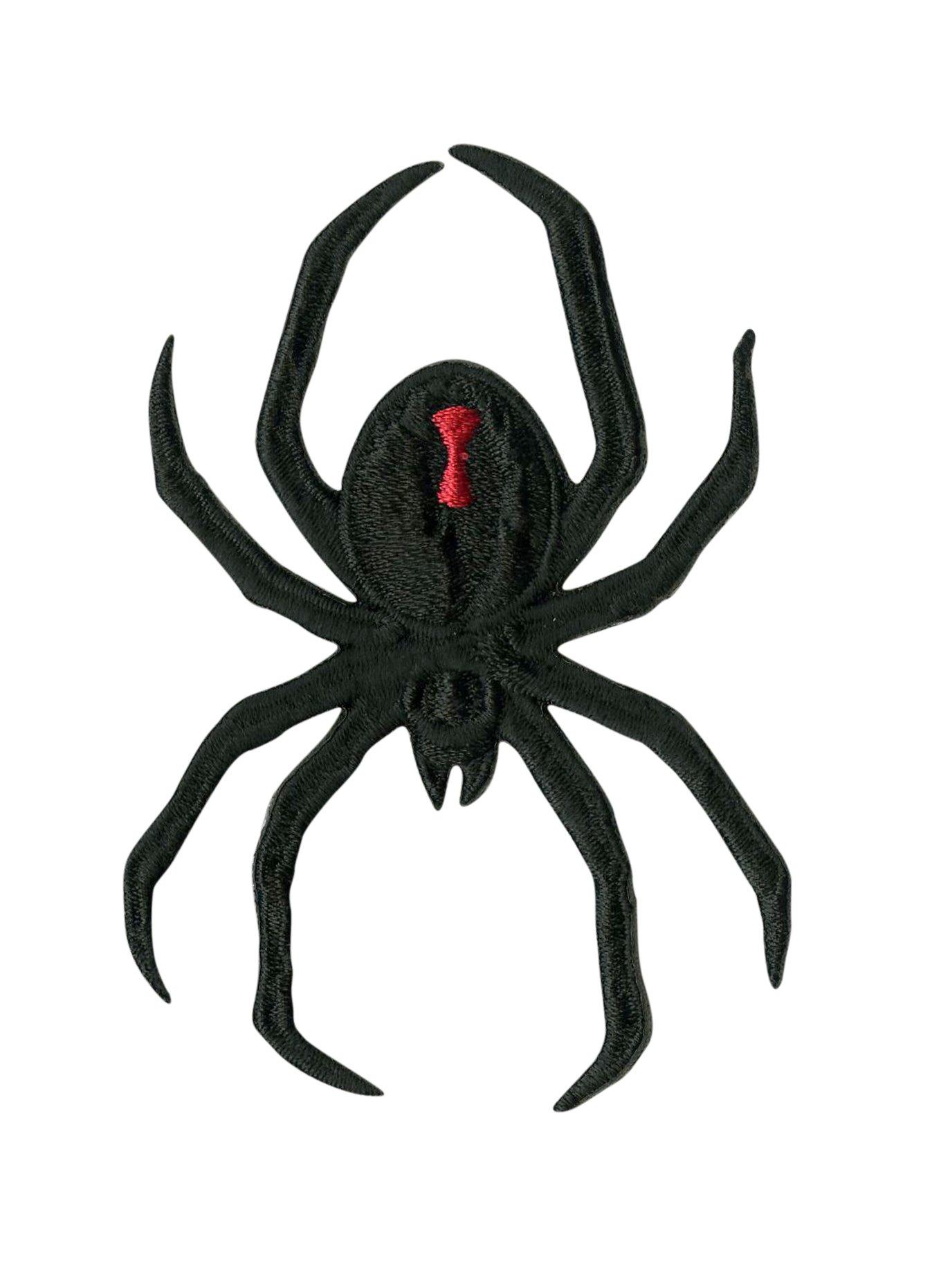 Black Widow Spider Iron-On Patch, , hi-res