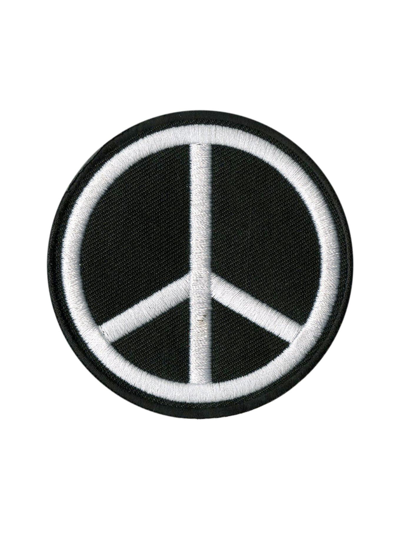 Peace Sign Iron-On Patch, , hi-res