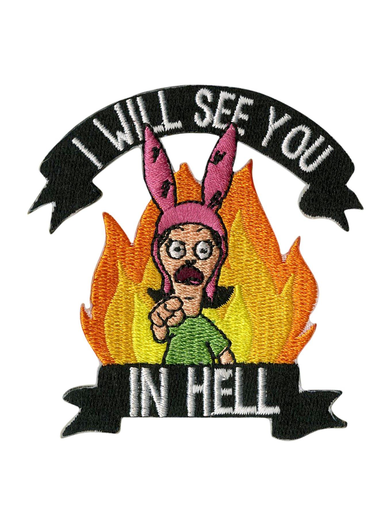 Bob's Burgers Louise See You In Hell Iron-On Patch, , hi-res
