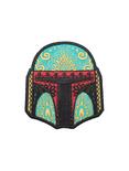 Loungefly Star Wars Boba Fett Sugar Skull Helmet Iron-On Patch, , hi-res