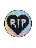 RIP Tie Dye Heart Iron-On Patch, , hi-res