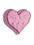 Not Yours Heart Iron-On Patch, , hi-res