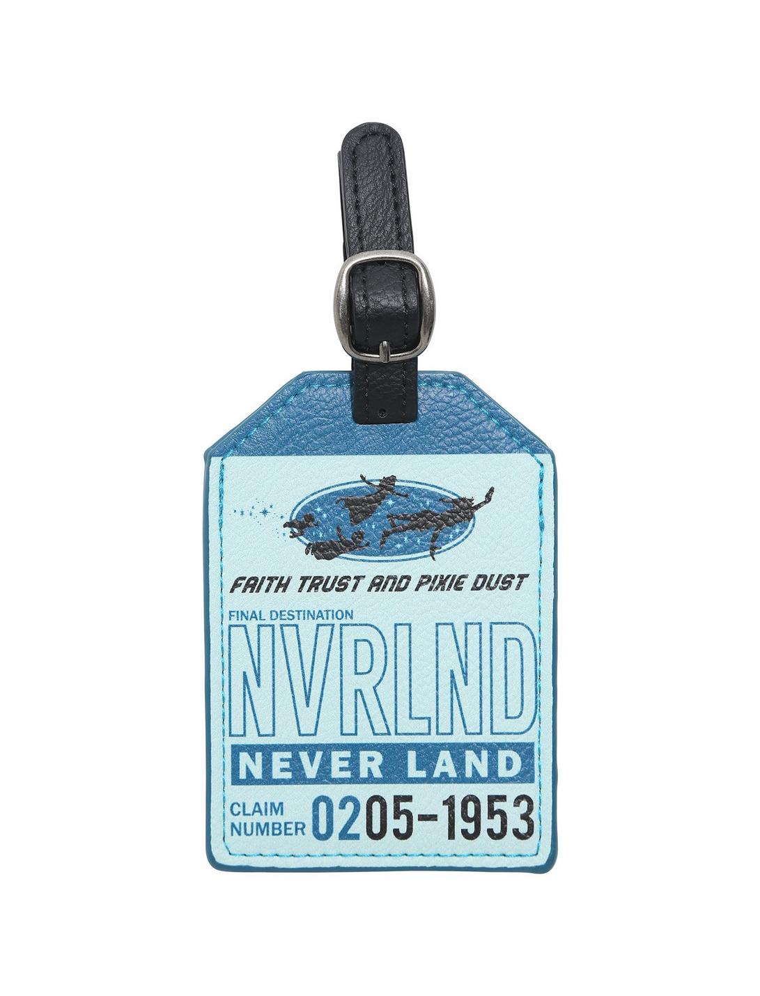 Disney Peter Pan Never Land Faux Leather Luggage Tag, , hi-res