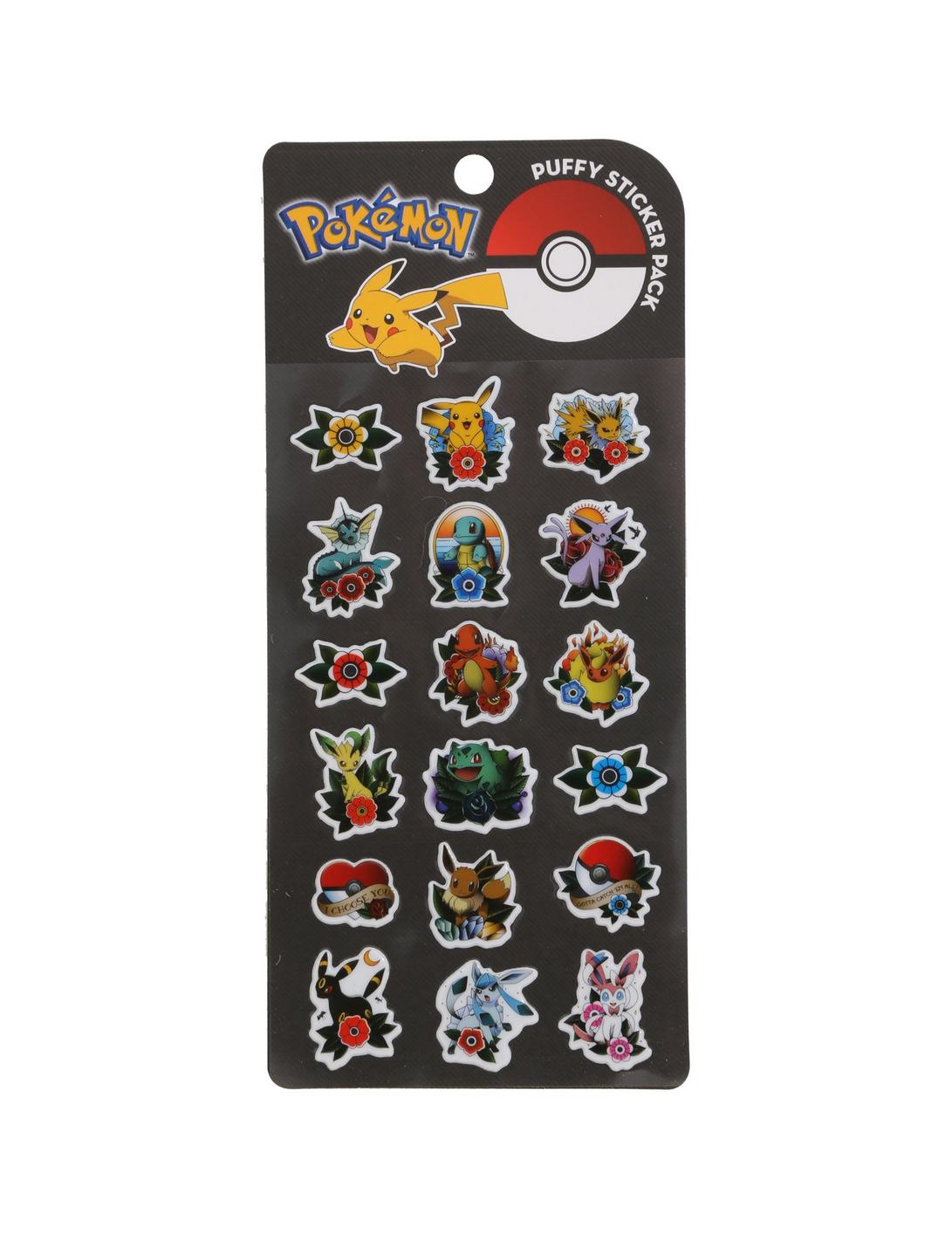 Loungefly Pokemon Classic Tattoo Puffy Sticker Pack, , hi-res