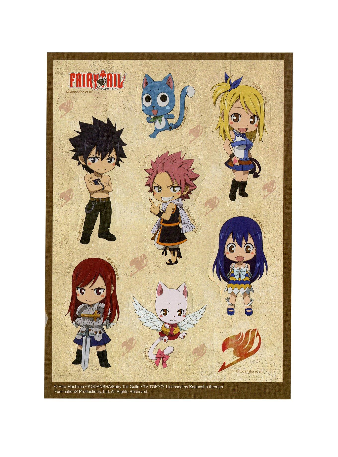 Fairy Tail Chibi Characters Sticker Sheet, , hi-res