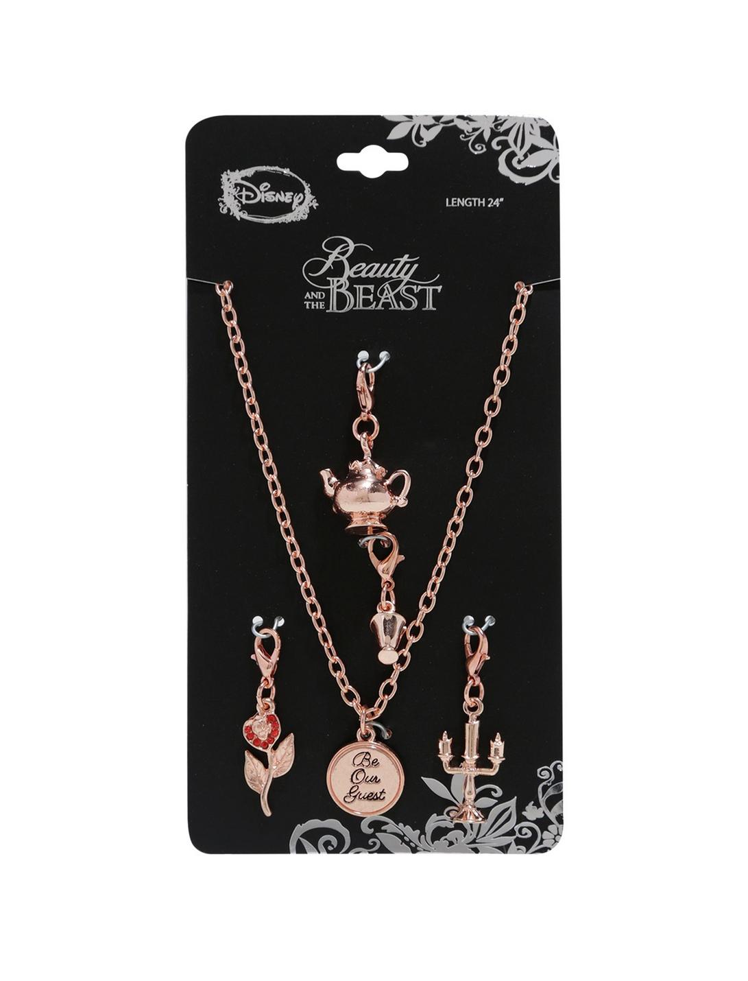 Disney Beauty And The Beast Be Our Guest Charm Necklace, , hi-res