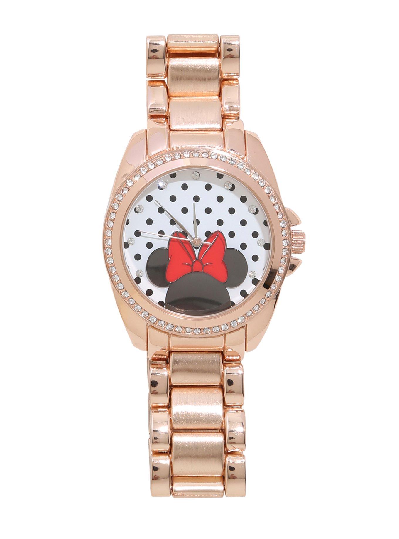 Rose gold minnie deals mouse watch